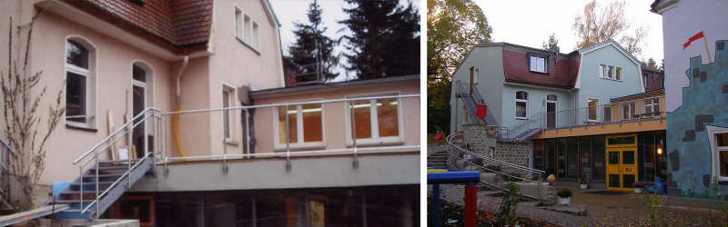 Fassadengestaltung KiTa Wichtelburg Pulsnitz vorher/nachher (3)